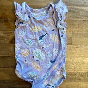 Little sleepies 0-3 shells bodysuit